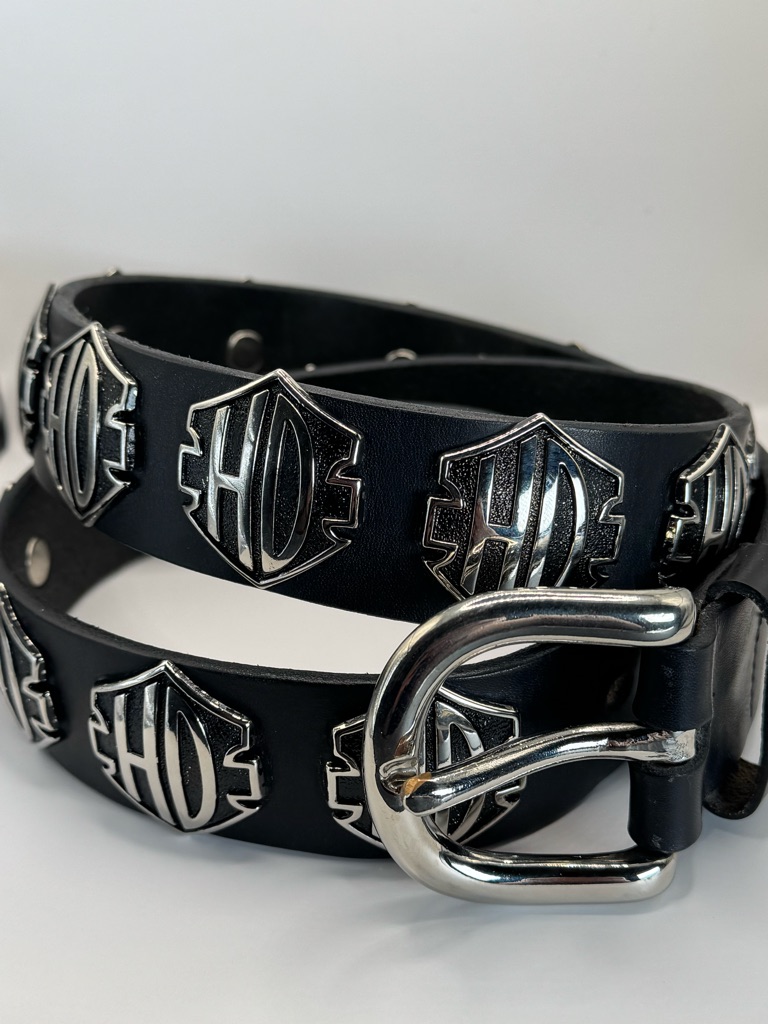 Vintage Harley Davidson Concho Belt Xl 40/42 Rare 19 Metal Usa Made